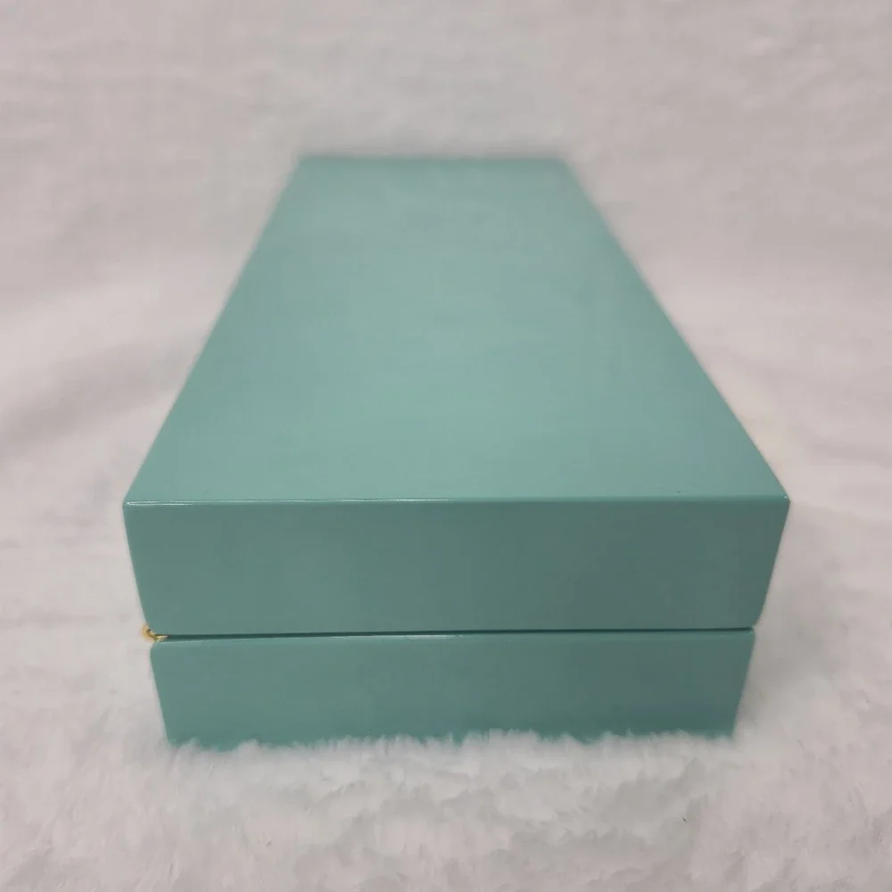 Addison Ross Ross LTD‎ Polished Lacquer Wood Jewelery Box Glossy Teal 4